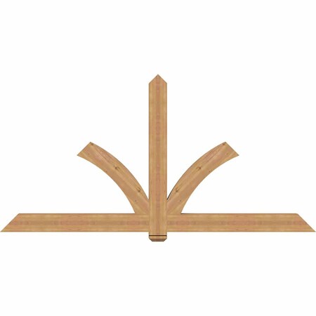 Ekena Millwork Redmond Smooth Timber Gable Bracket, Western Red Cedar, 96"W x 48"H x 3 1/2"D x 5 1/2"F, 12/12 Pitch GBW096X48X0406RED00SWR